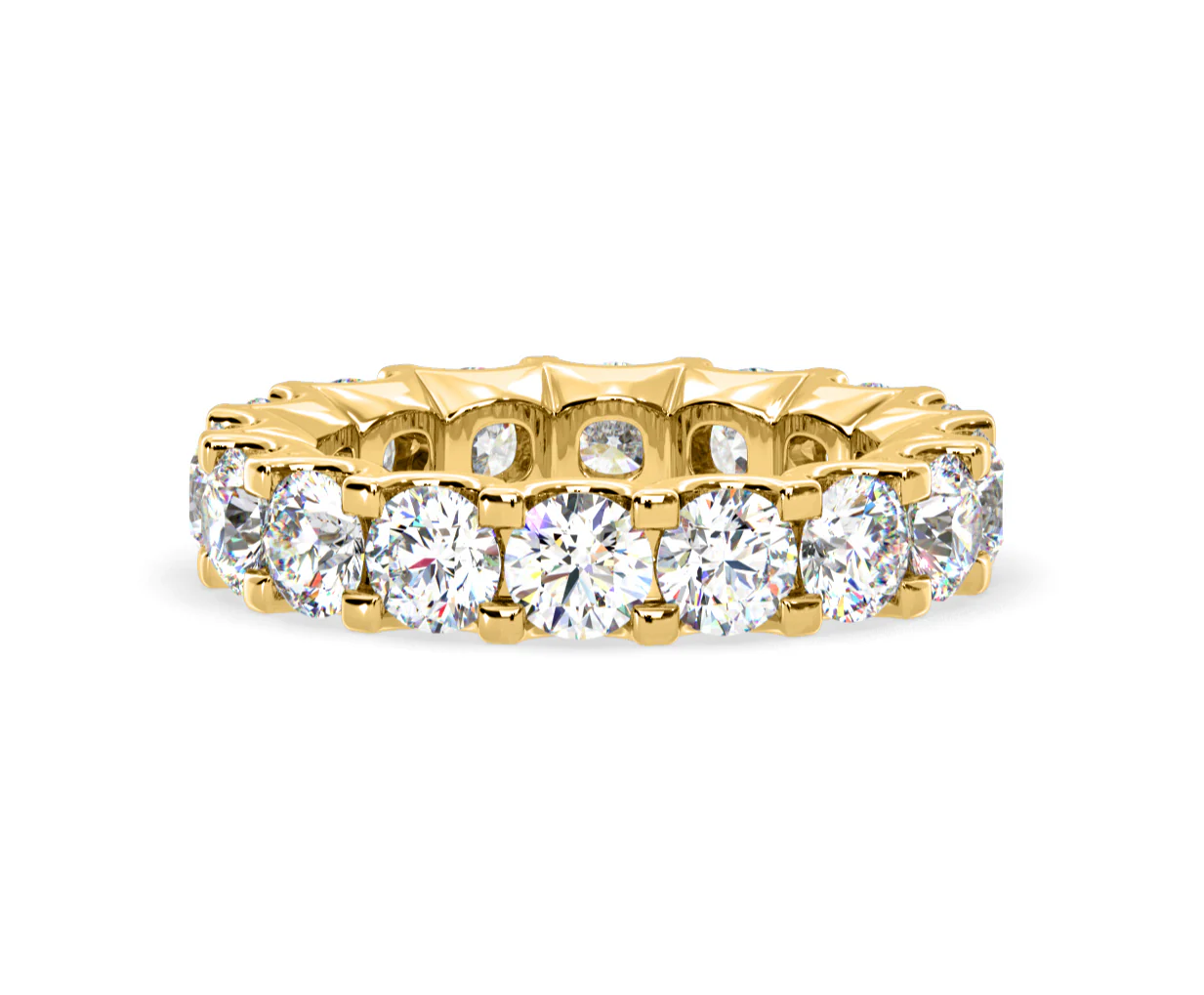 Chloe Lab Diamond Eternity Ring 18K Gold Claw Set 5.00ct G/Vs - Image 57