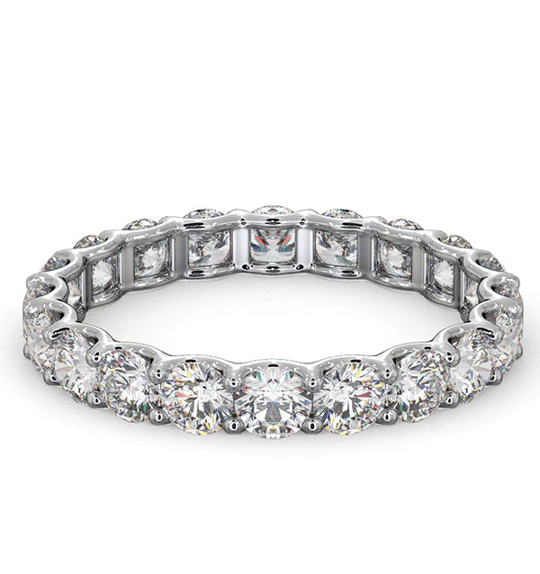 Chloe Lab Diamond Eternity Ring 18K White Gold Claw Set 2.00ct G/Vs - Image 3