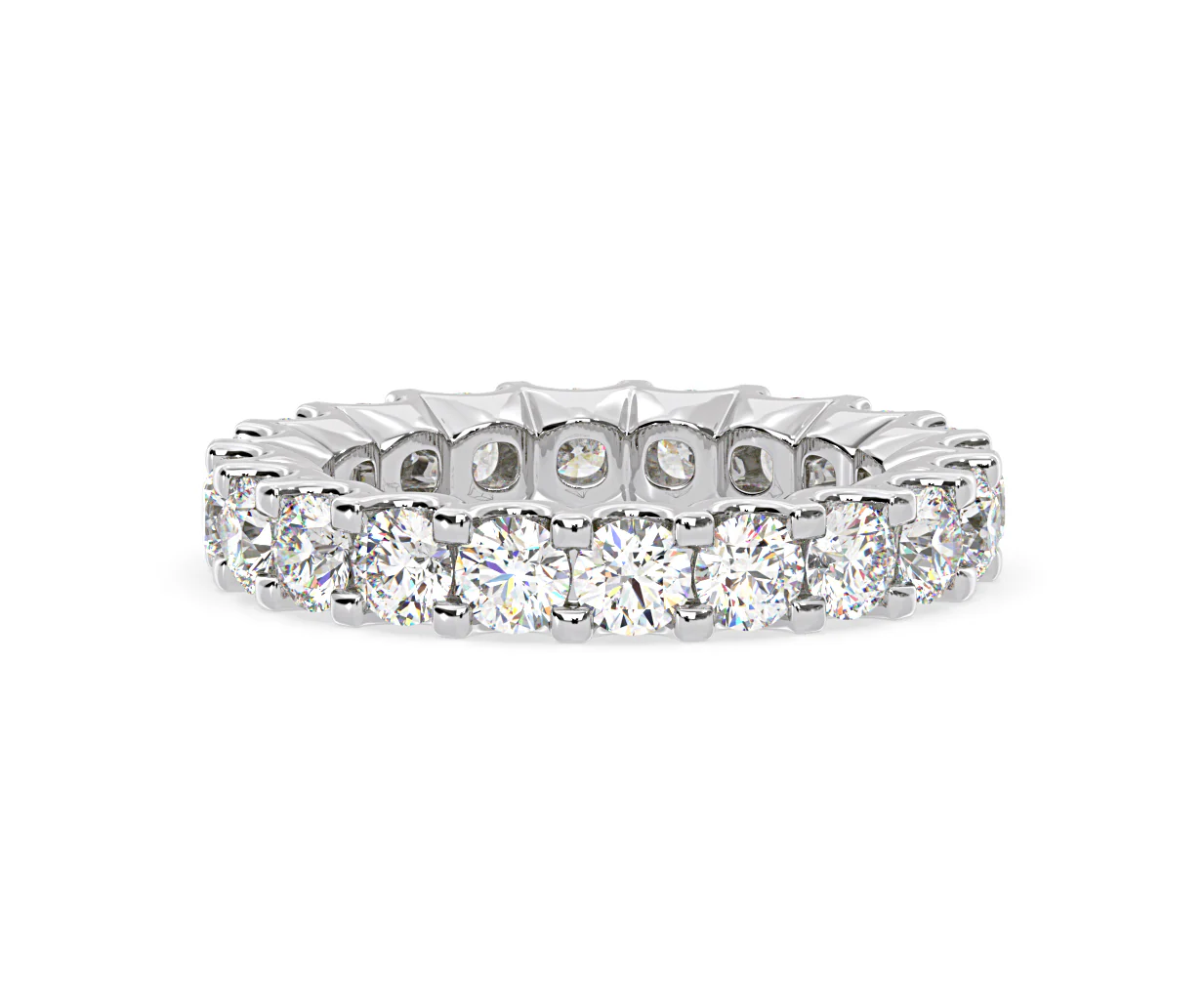 Chloe Lab Diamond Eternity Ring 18K White Gold Claw Set 3.00ct G/Vs - Image 10