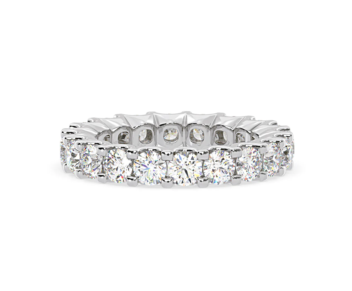 Chloe Lab Diamond Eternity Ring 18K White Gold Claw Set 3.00ct G/Vs - Image 14