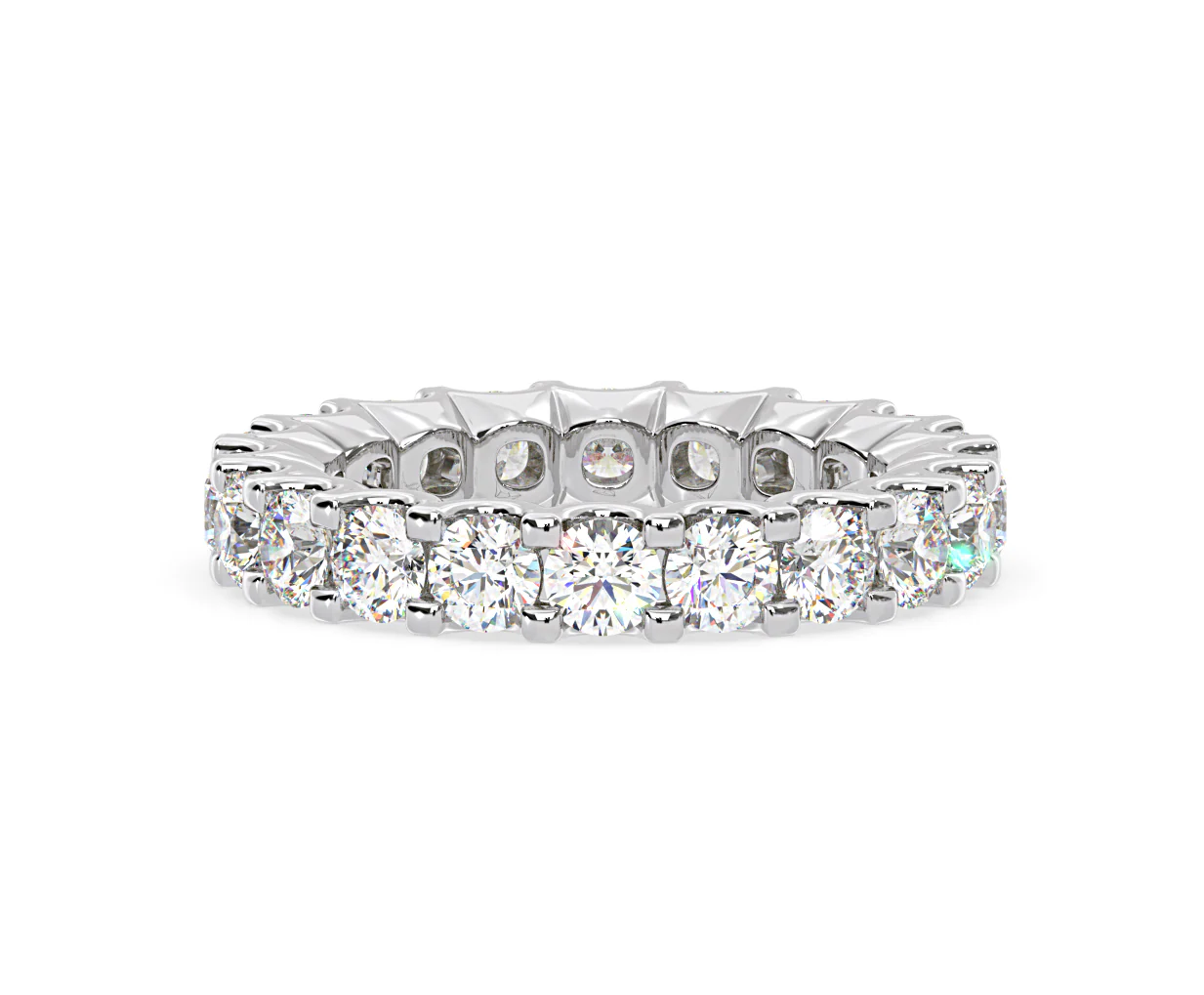 Chloe Lab Diamond Eternity Ring 18K White Gold Claw Set 3.00ct G/Vs - Image 15