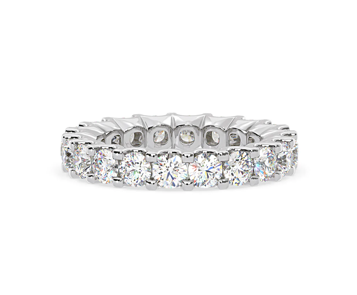 Chloe Lab Diamond Eternity Ring 18K White Gold Claw Set 3.00ct G/Vs - Image 16