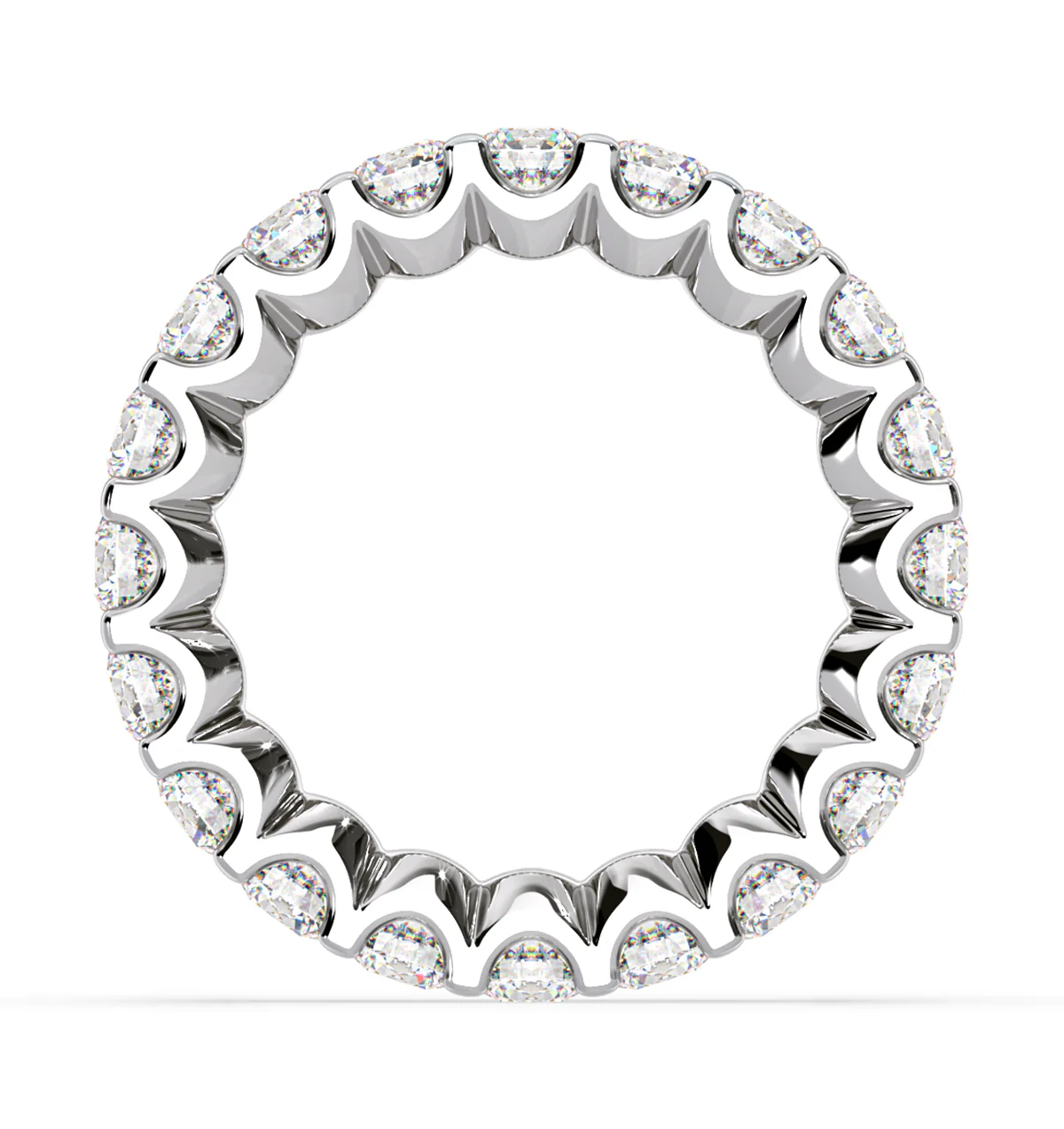 Chloe Lab Diamond Eternity Ring 18K White Gold Claw Set 3.00ct G/Vs - Image 2