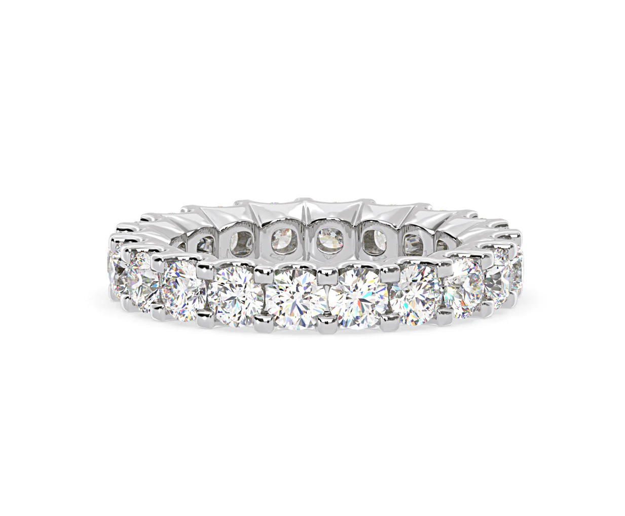 Chloe Lab Diamond Eternity Ring 18K White Gold Claw Set 3.00ct G/Vs - Image 28