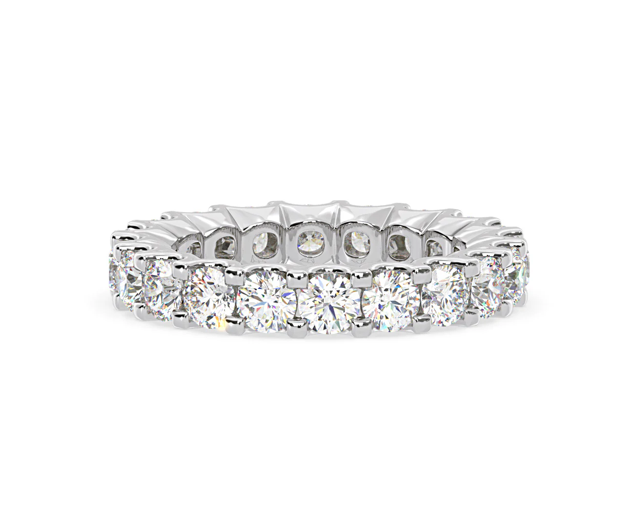 Chloe Lab Diamond Eternity Ring 18K White Gold Claw Set 3.00ct G/Vs - Image 34