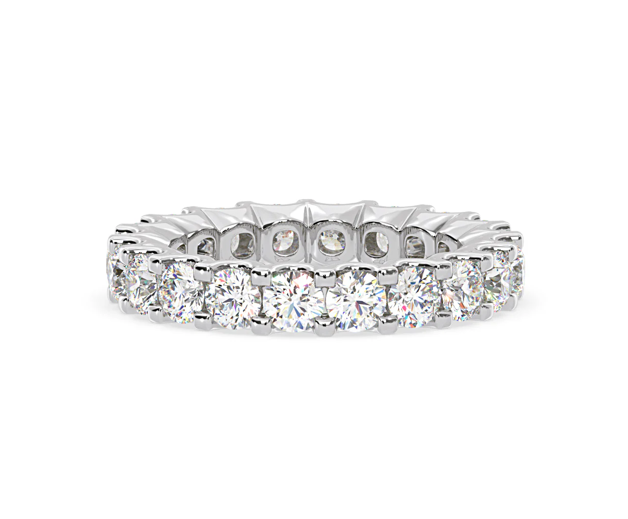Chloe Lab Diamond Eternity Ring 18K White Gold Claw Set 3.00ct G/Vs - Image 40