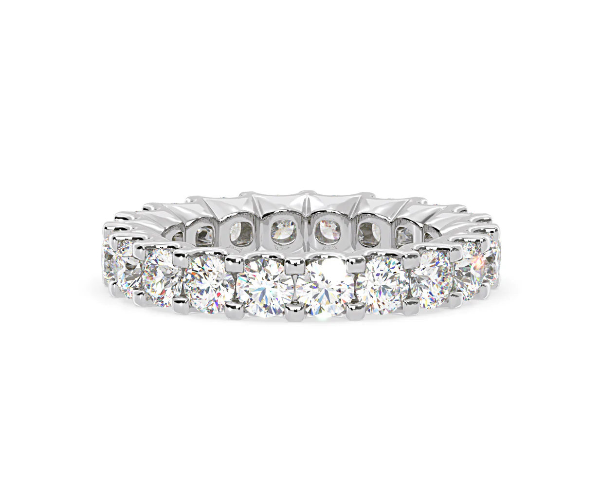 Chloe Lab Diamond Eternity Ring 18K White Gold Claw Set 3.00ct G/Vs - Image 41