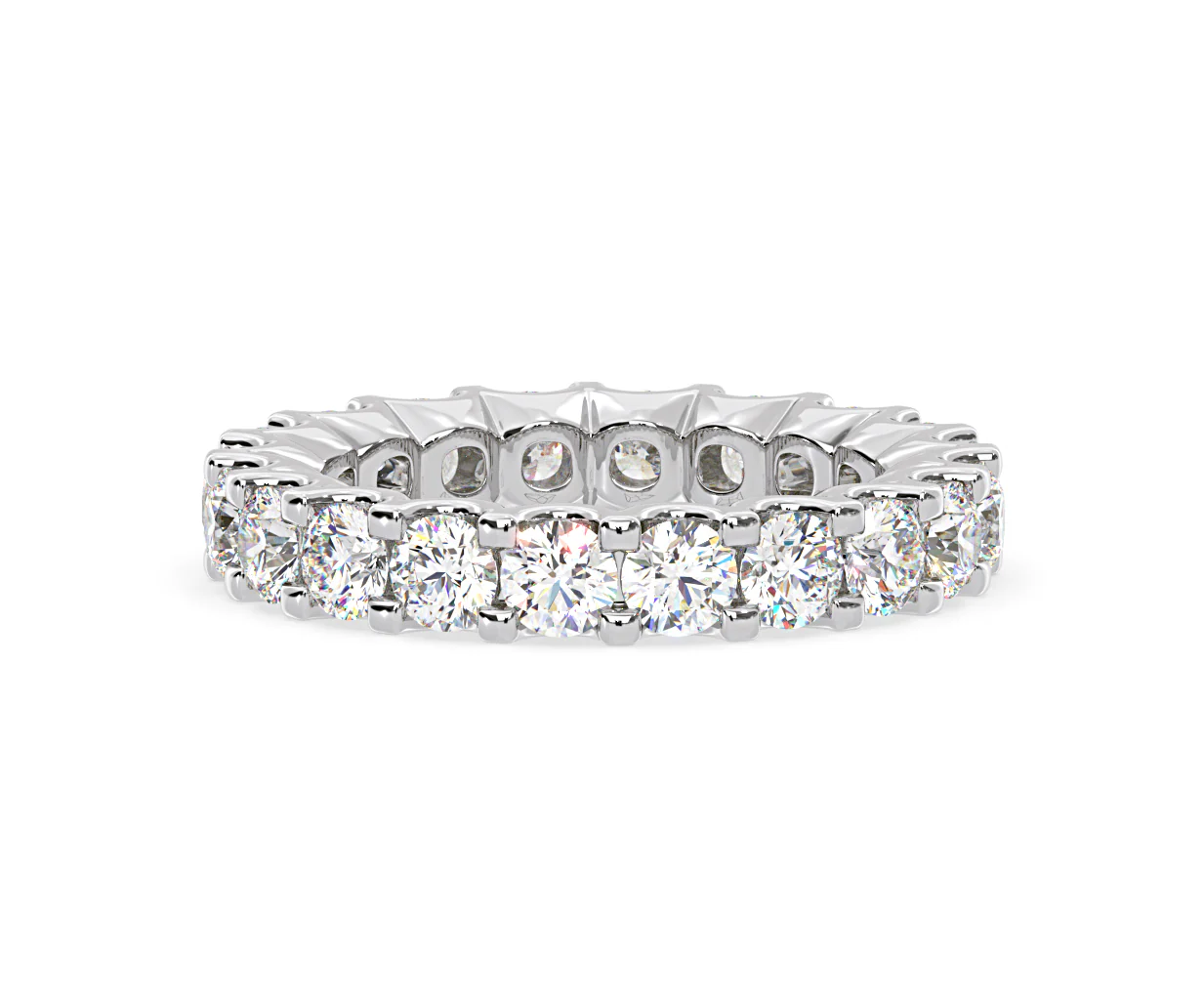 Chloe Lab Diamond Eternity Ring 18K White Gold Claw Set 3.00ct G/Vs - Image 44