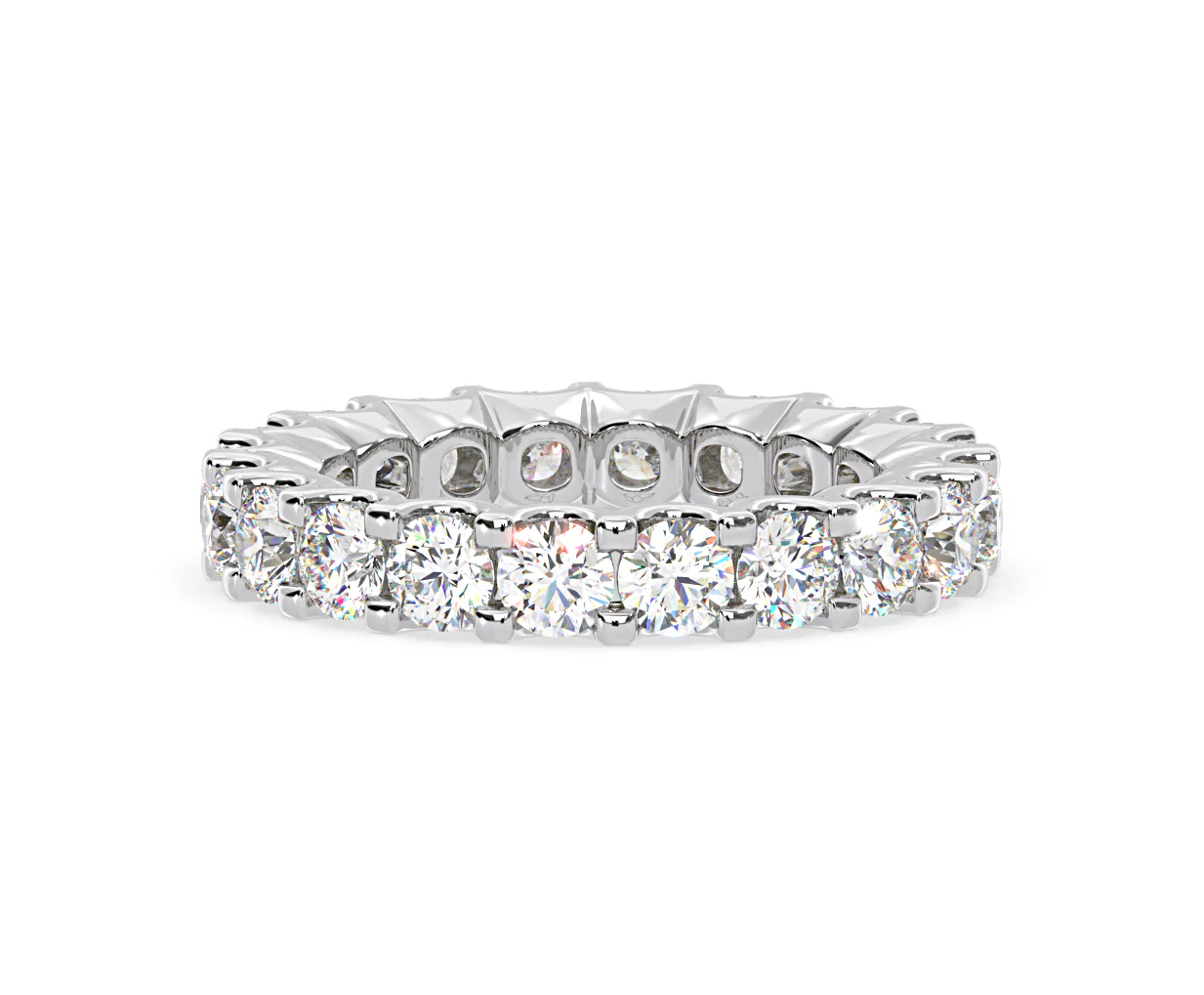 Chloe Lab Diamond Eternity Ring 18K White Gold Claw Set 3.00ct G/Vs - Image 48