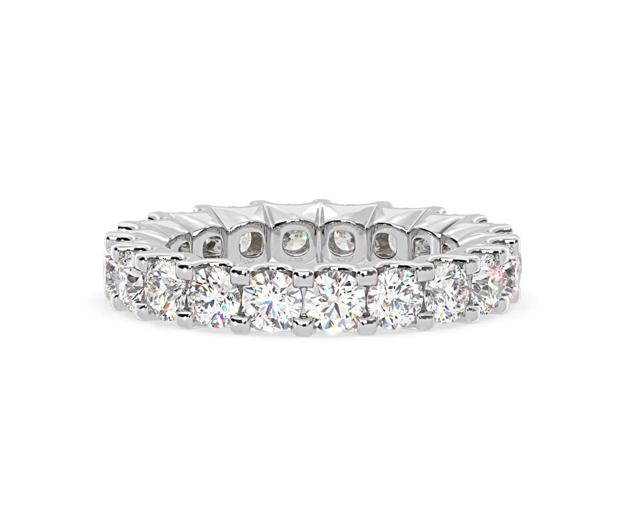 Chloe Lab Diamond Eternity Ring 18K White Gold Claw Set 3.00ct G/Vs - Image 53