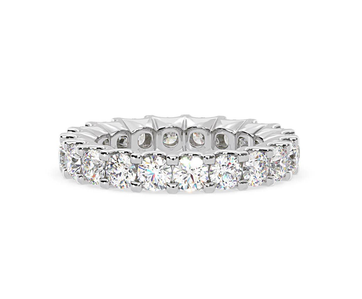 Chloe Lab Diamond Eternity Ring 18K White Gold Claw Set 3.00ct G/Vs - Image 65