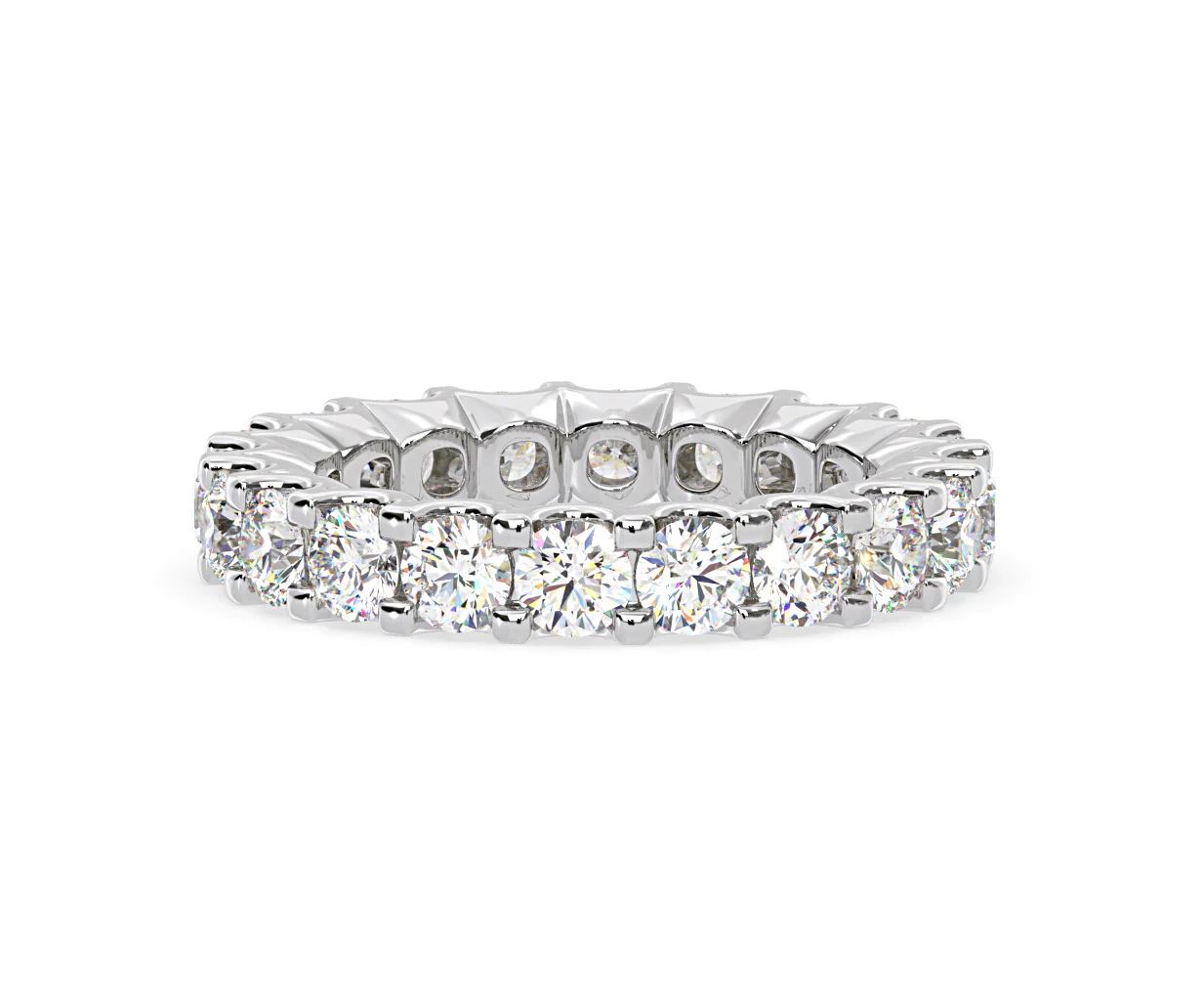 Chloe Lab Diamond Eternity Ring 18K White Gold Claw Set 3.00ct G/Vs - Image 67