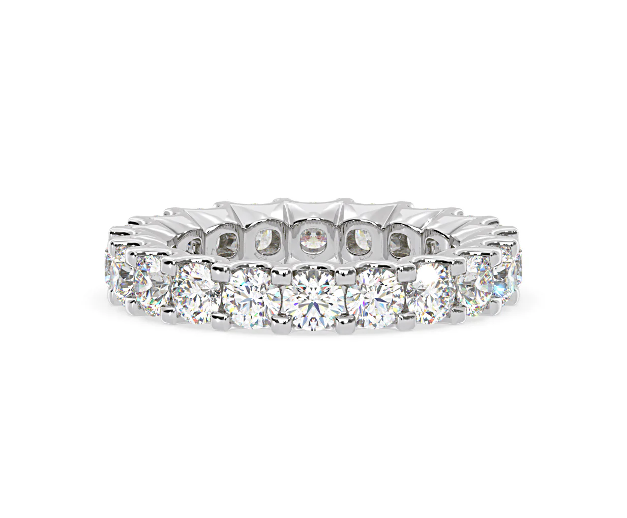 Chloe Lab Diamond Eternity Ring 18K White Gold Claw Set 3.00ct G/Vs - Image 7
