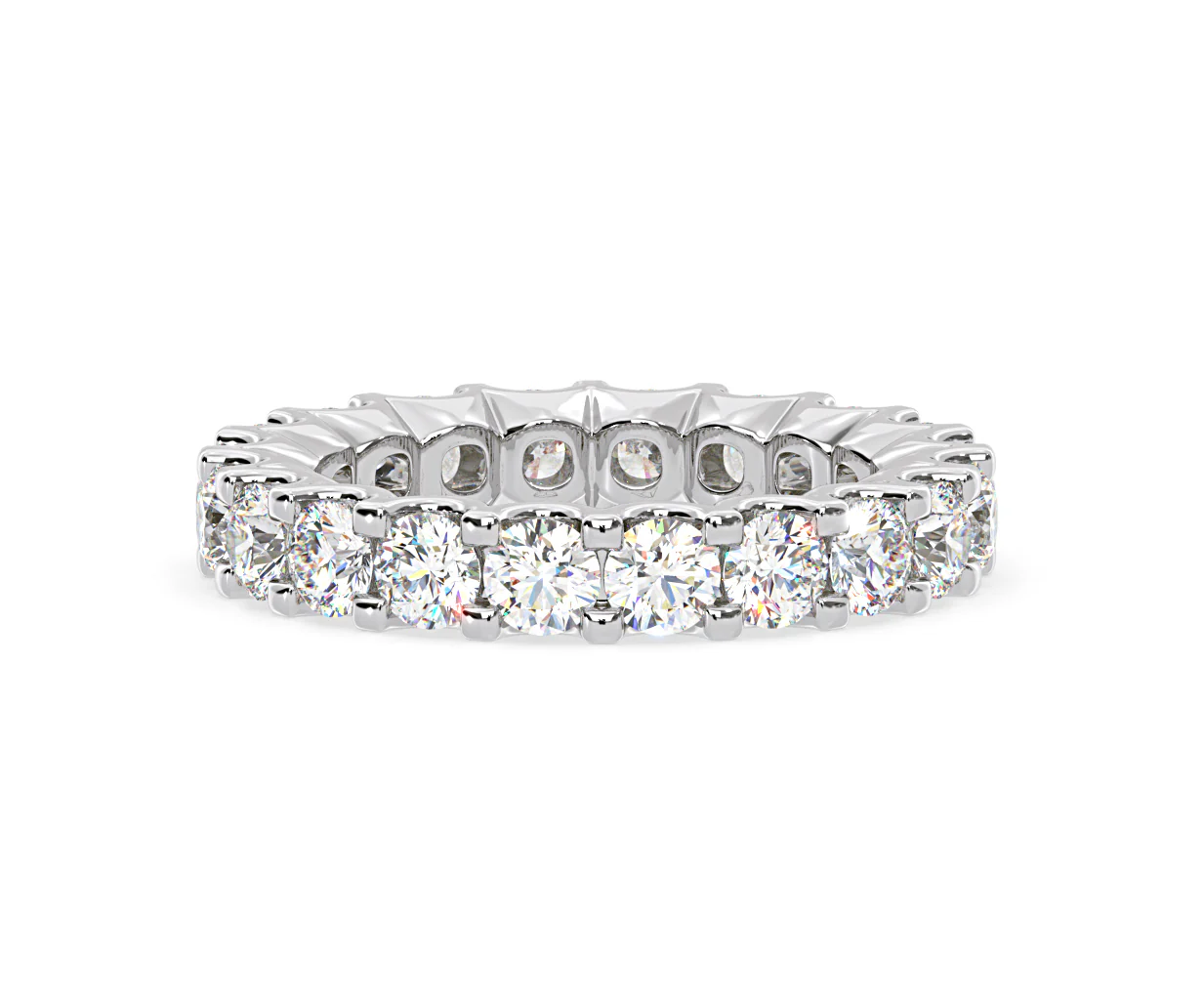 Chloe Lab Diamond Eternity Ring 18K White Gold Claw Set 3.00ct G/Vs - Image 72
