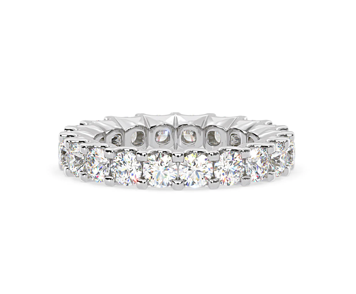 Chloe Lab Diamond Eternity Ring 18K White Gold Claw Set 3.00ct G/Vs - Image 76
