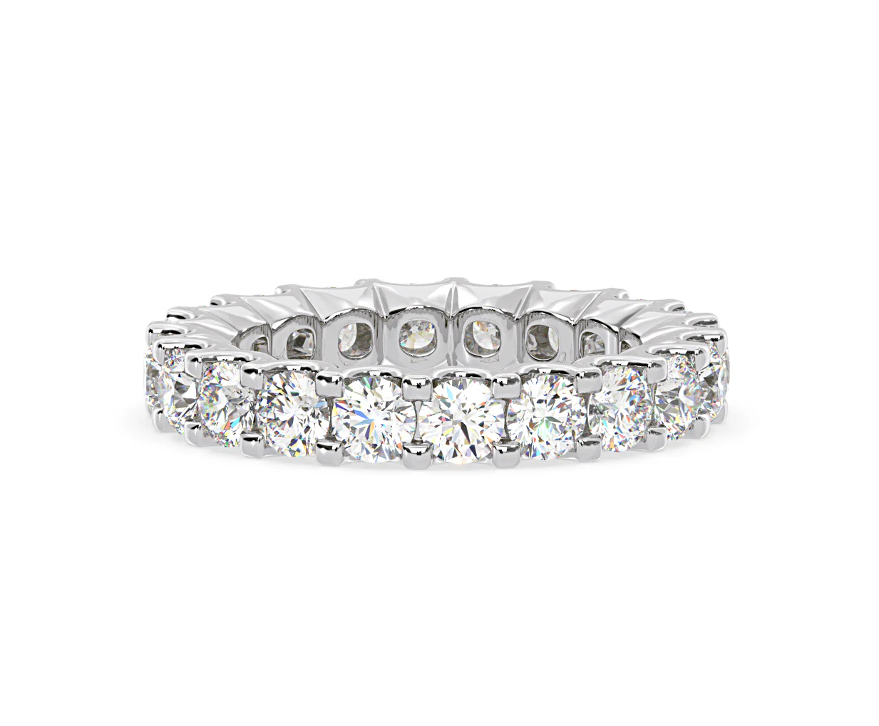 Chloe Lab Diamond Eternity Ring 18K White Gold Claw Set 3.00ct G/Vs - Image 77