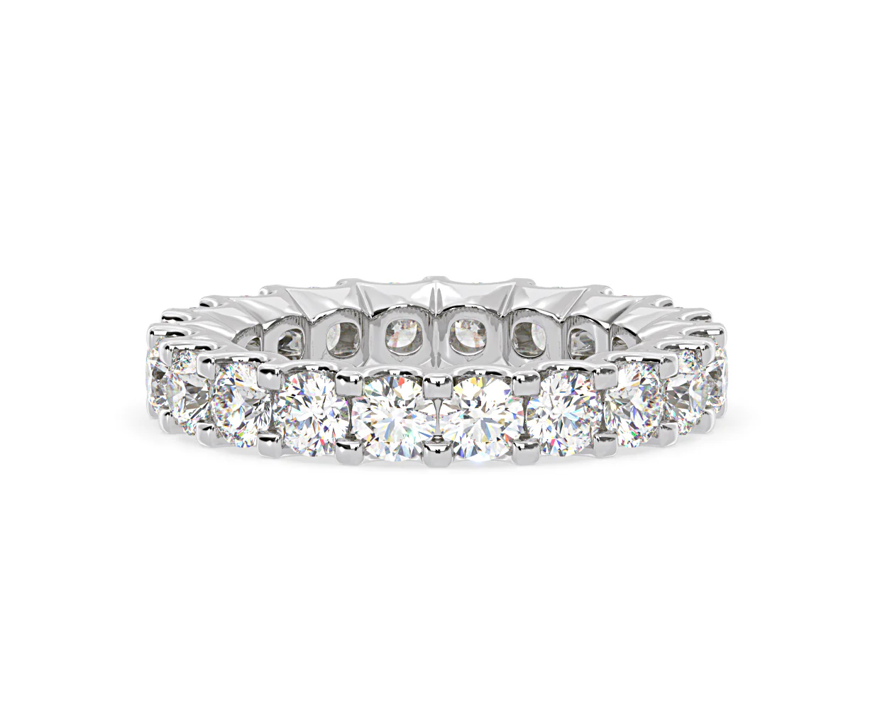 Chloe Lab Diamond Eternity Ring 18K White Gold Claw Set 3.00ct G/Vs - Image 84