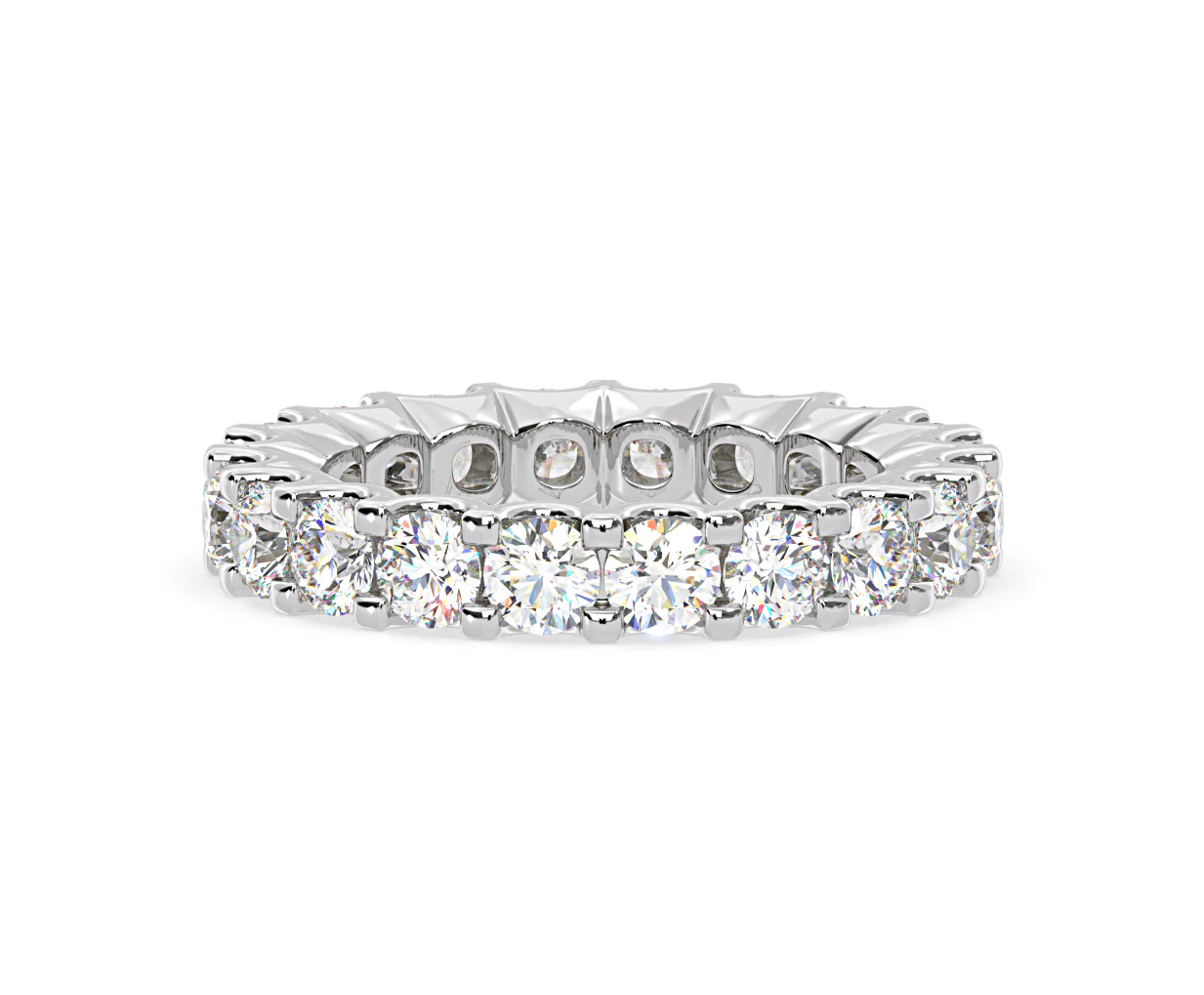 Chloe Lab Diamond Eternity Ring 18K White Gold Claw Set 3.00ct G/Vs - Image 9