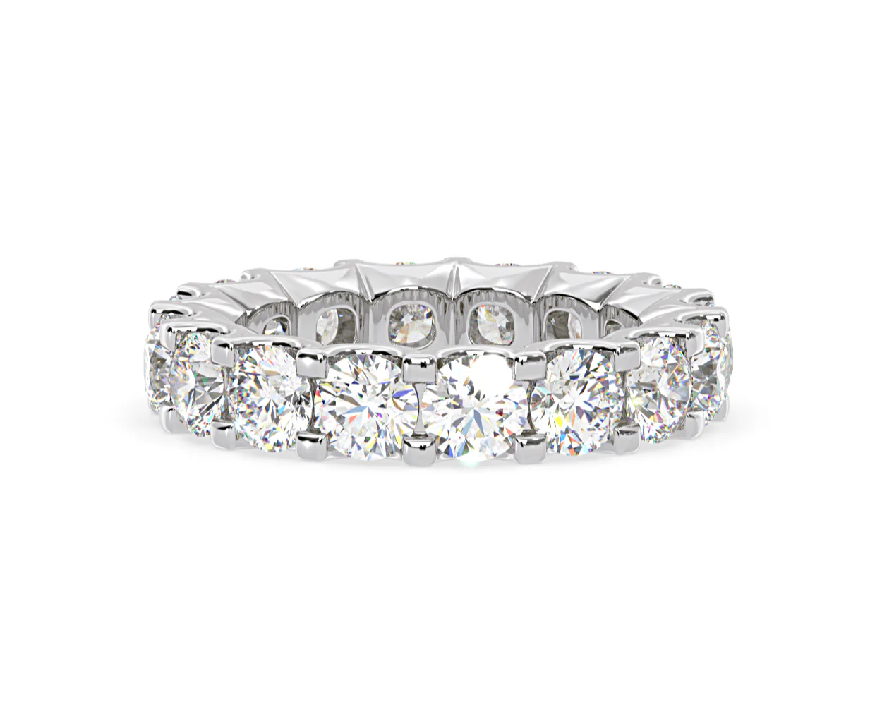 Chloe Lab Diamond Eternity Ring 18K White Gold Claw Set 5.00ct G/Vs - Image 35