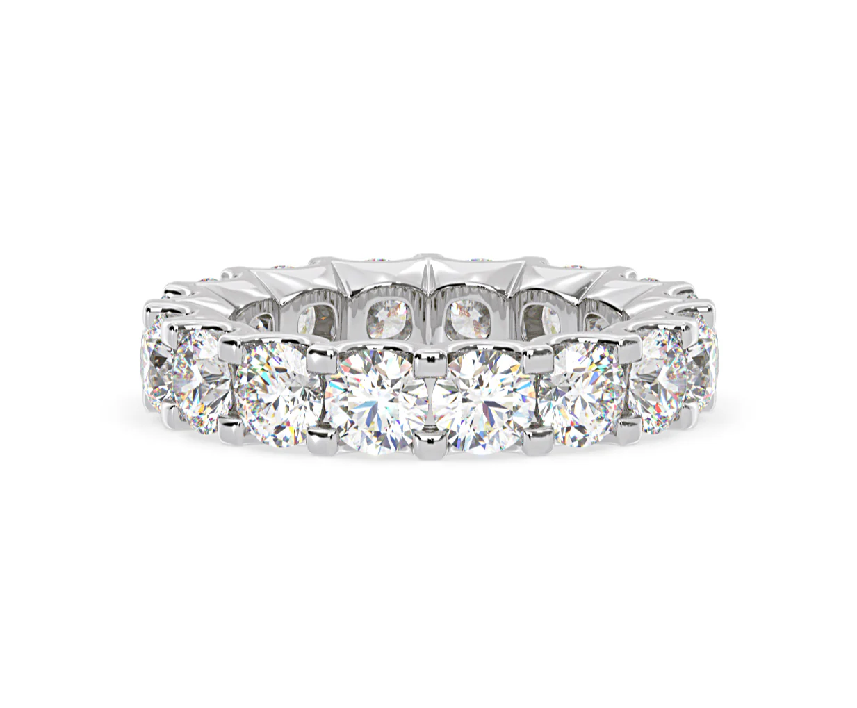 Chloe Lab Diamond Eternity Ring 18K White Gold Claw Set 5.00ct G/Vs - Image 44