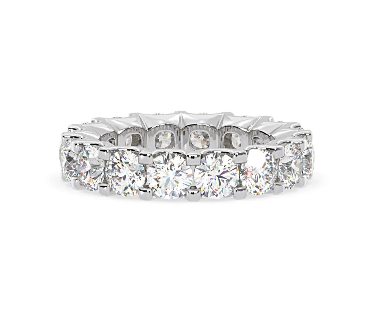 Chloe Lab Diamond Eternity Ring 18K White Gold Claw Set 5.00ct G/Vs - Image 73