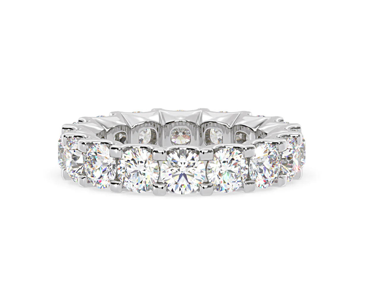 Chloe Lab Diamond Eternity Ring 18K White Gold Claw Set 5.00ct G/Vs - Image 76