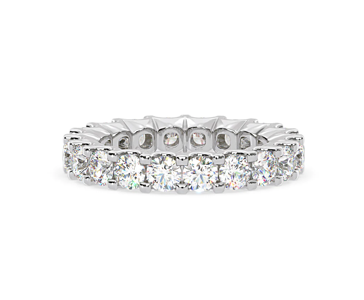 Chloe Lab Diamond Eternity Ring Platinum Claw Set 3.00ct G/Vs - Image 20