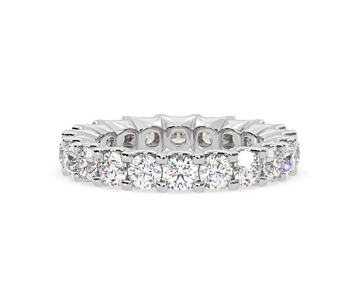 Chloe Lab Diamond Eternity Ring Platinum Claw Set 3.00ct G/Vs - Image 77