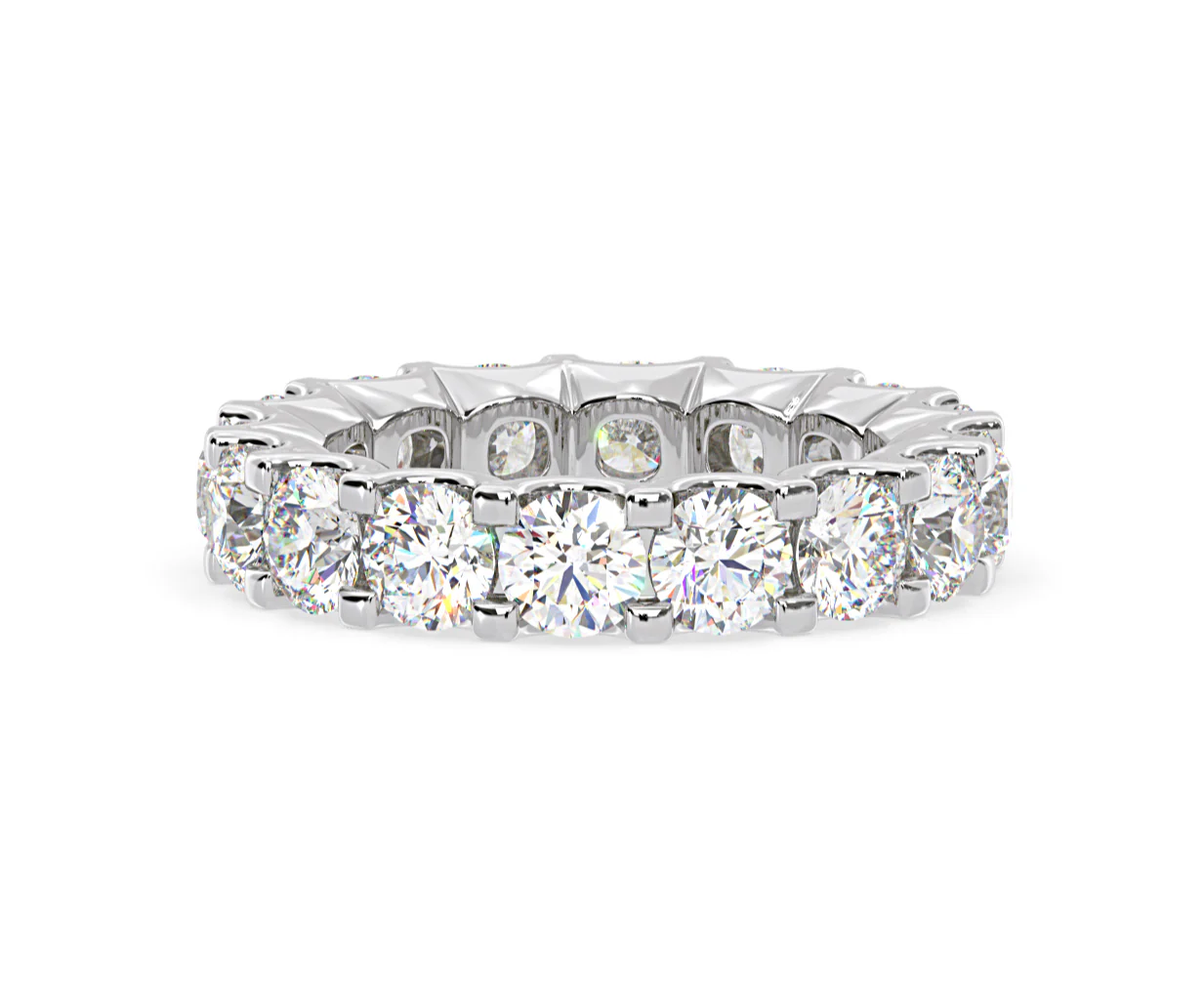 Chloe Lab Diamond Eternity Ring Platinum Claw Set 5.00ct G/Vs - Image 13