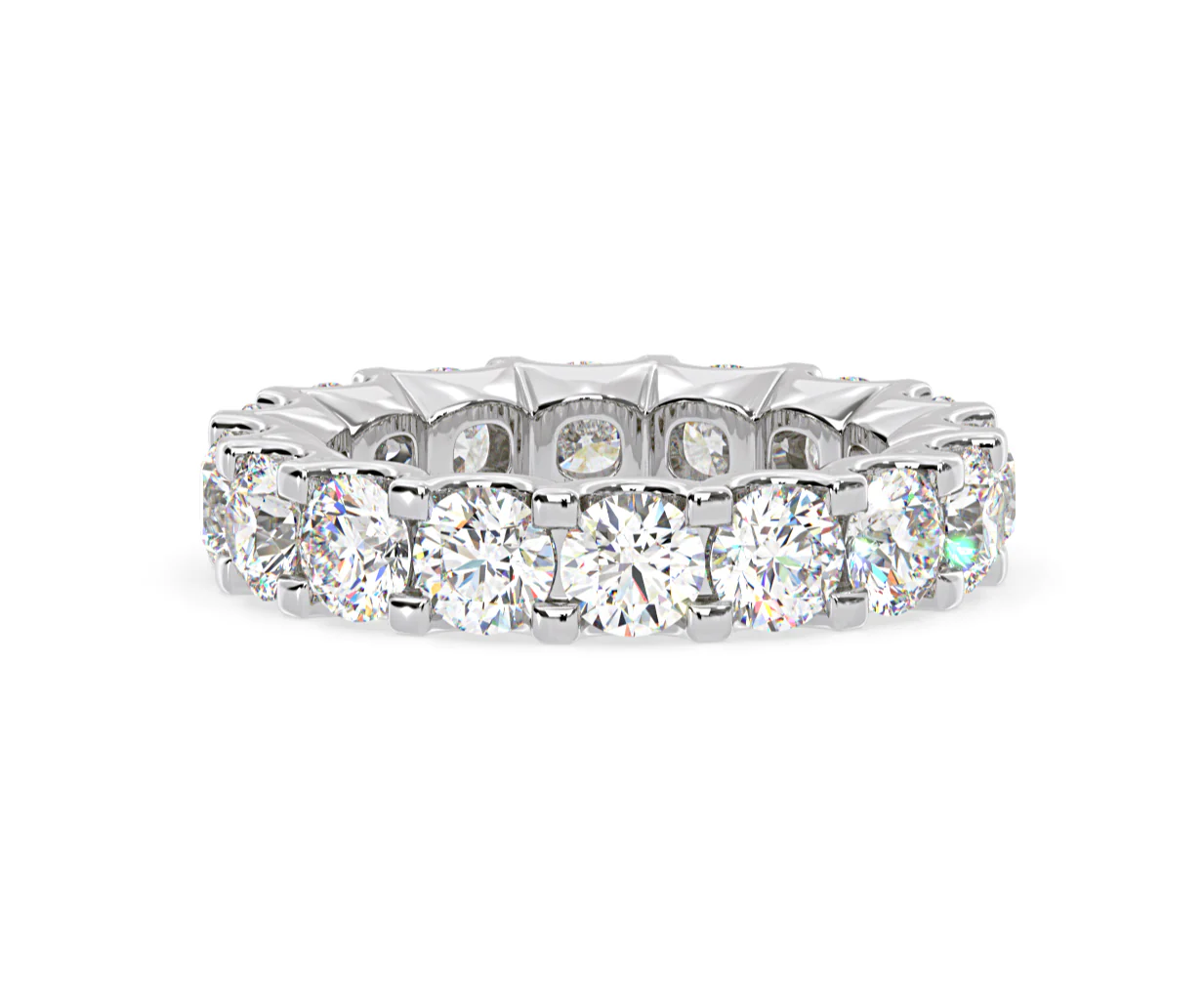 Chloe Lab Diamond Eternity Ring Platinum Claw Set 5.00ct G/Vs - Image 21