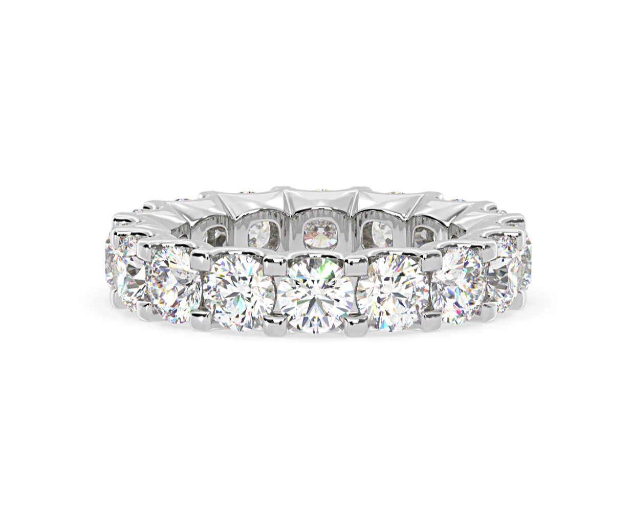 Chloe Lab Diamond Eternity Ring Platinum Claw Set 5.00ct G/Vs - Image 22