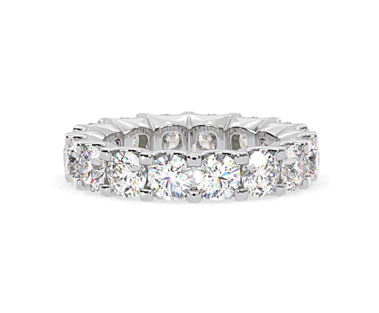 Chloe Lab Diamond Eternity Ring Platinum Claw Set 5.00ct G/Vs - Image 24