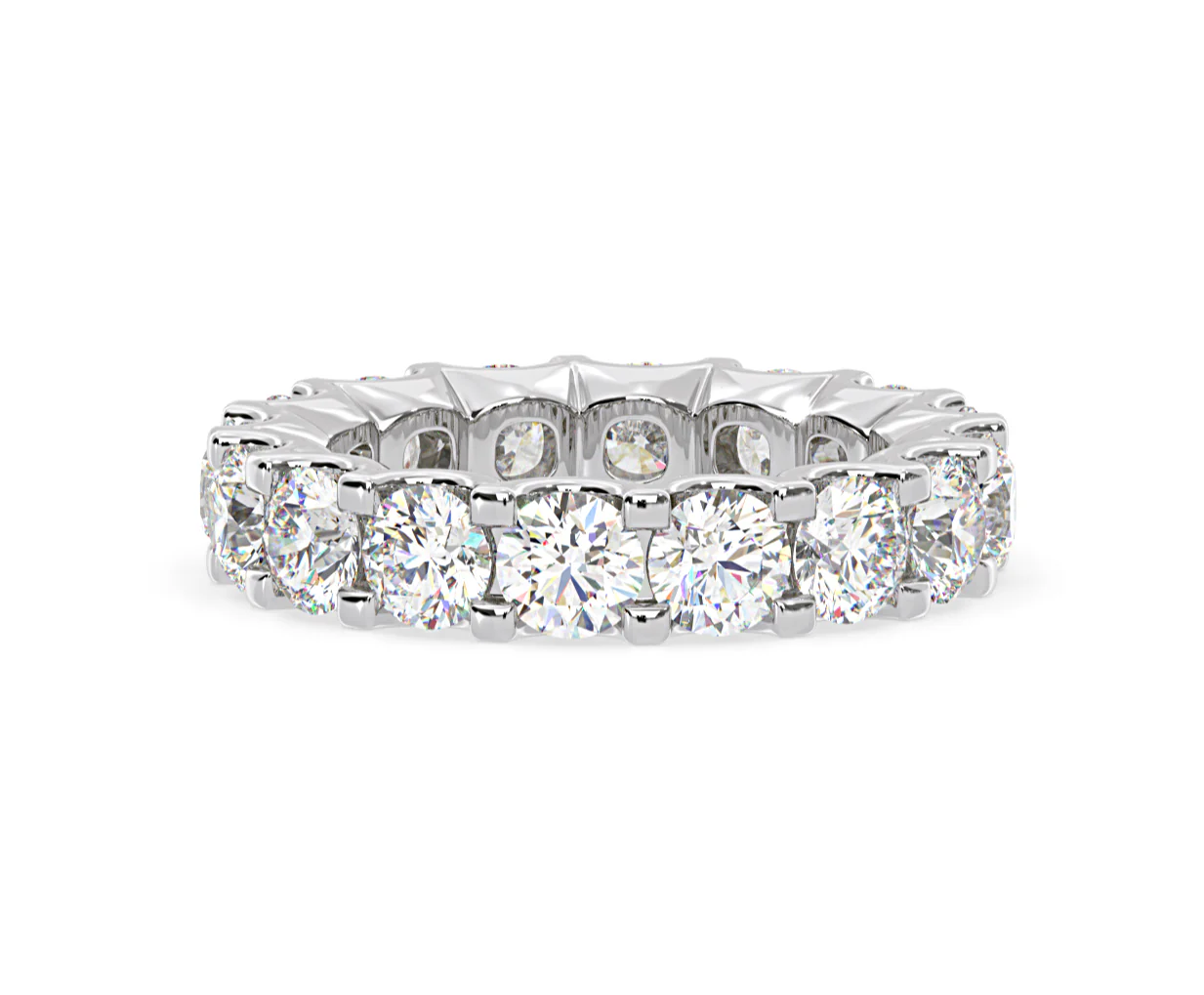 Chloe Lab Diamond Eternity Ring Platinum Claw Set 5.00ct G/Vs - Image 28