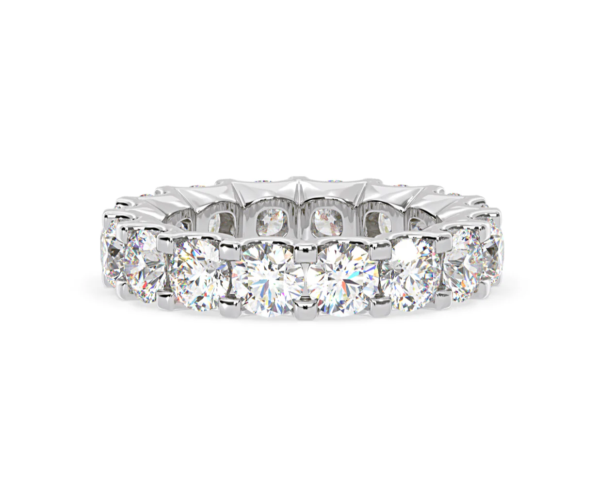 Chloe Lab Diamond Eternity Ring Platinum Claw Set 5.00ct G/Vs - Image 29