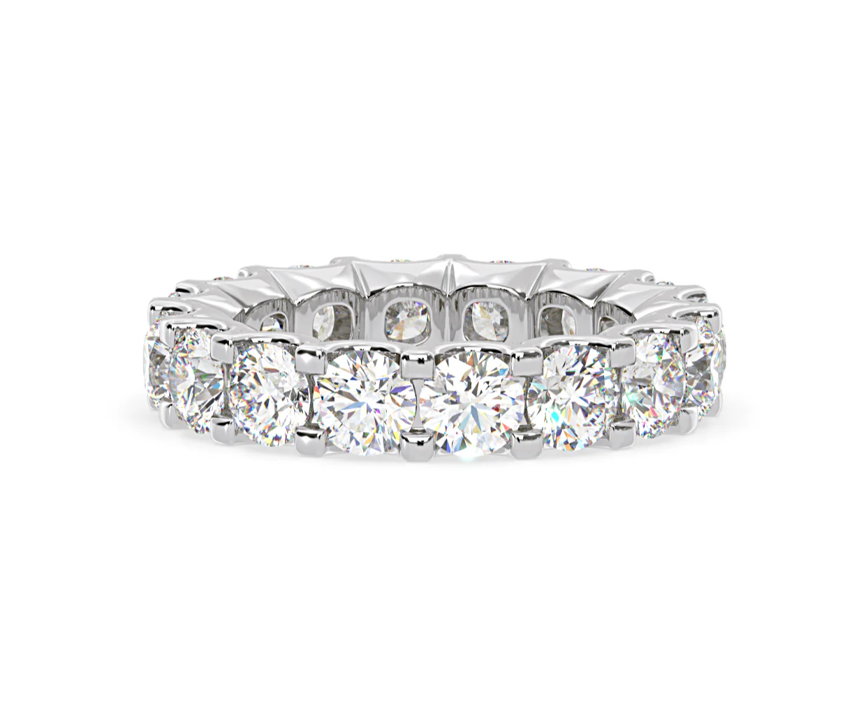 Chloe Lab Diamond Eternity Ring Platinum Claw Set 5.00ct G/Vs - Image 30