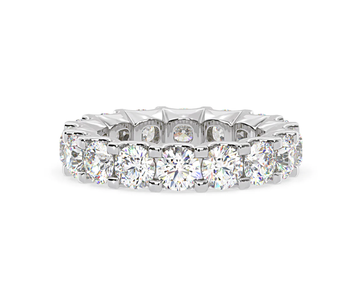 Chloe Lab Diamond Eternity Ring Platinum Claw Set 5.00ct G/Vs - Image 32