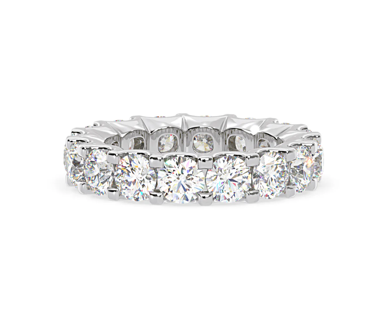 Chloe Lab Diamond Eternity Ring Platinum Claw Set 5.00ct G/Vs - Image 33