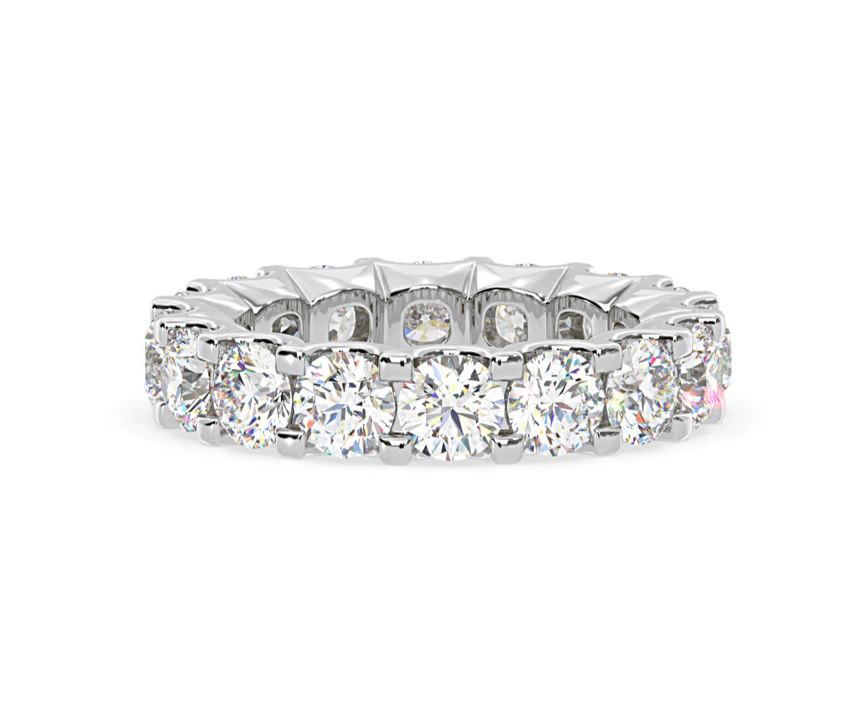 Chloe Lab Diamond Eternity Ring Platinum Claw Set 5.00ct G/Vs - Image 36