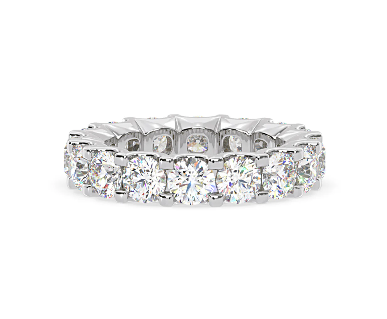 Chloe Lab Diamond Eternity Ring Platinum Claw Set 5.00ct G/Vs - Image 37