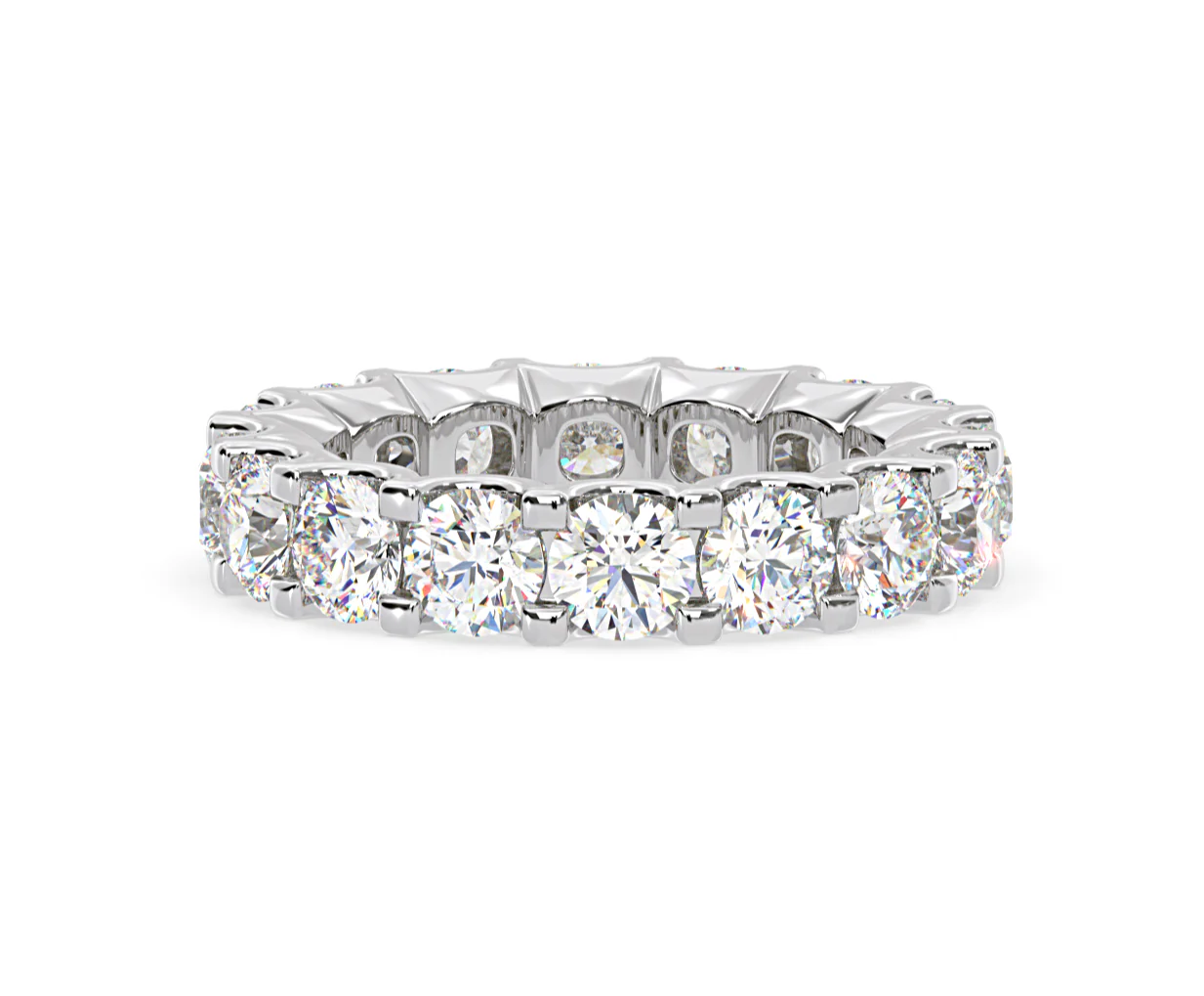 Chloe Lab Diamond Eternity Ring Platinum Claw Set 5.00ct G/Vs - Image 41