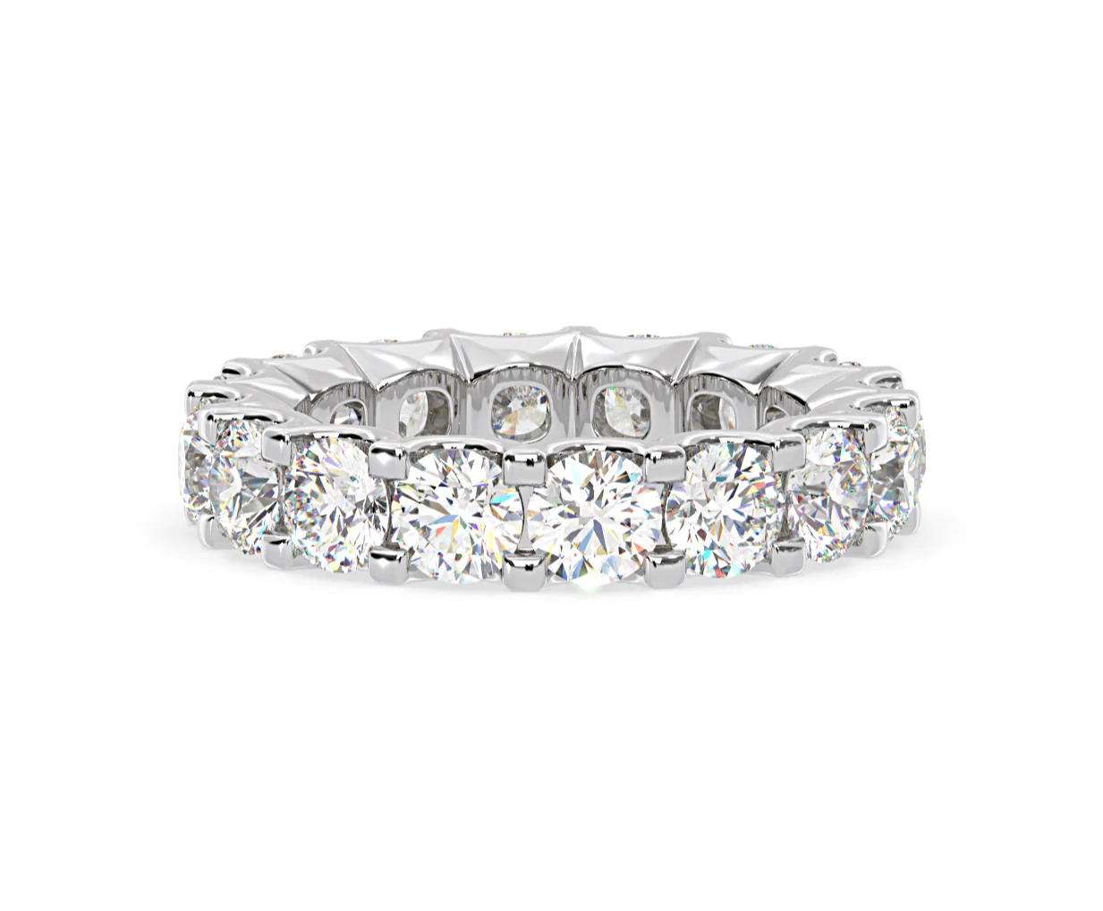 Chloe Lab Diamond Eternity Ring Platinum Claw Set 5.00ct G/Vs - Image 45