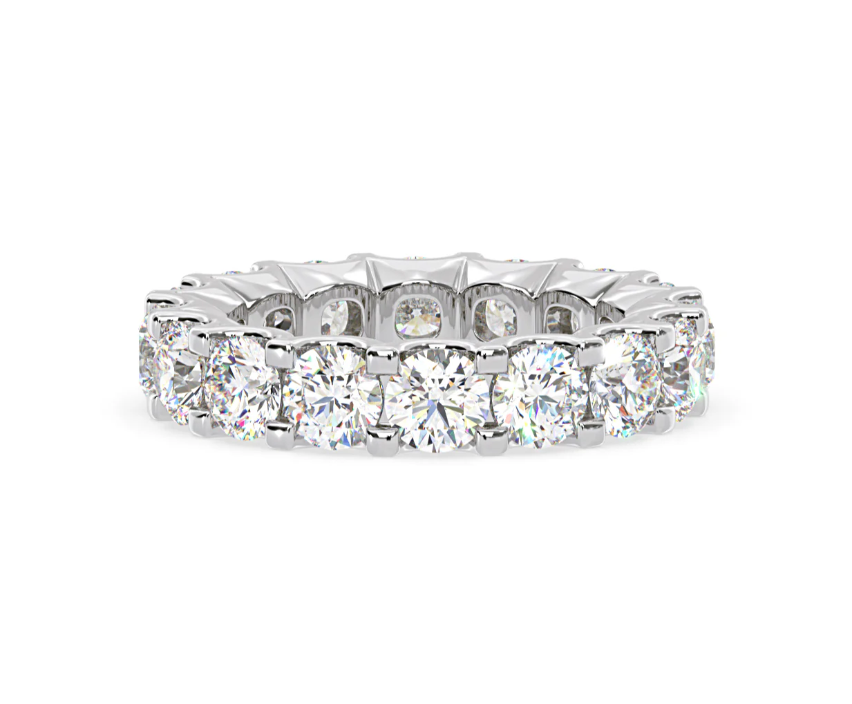 Chloe Lab Diamond Eternity Ring Platinum Claw Set 5.00ct G/Vs - Image 46