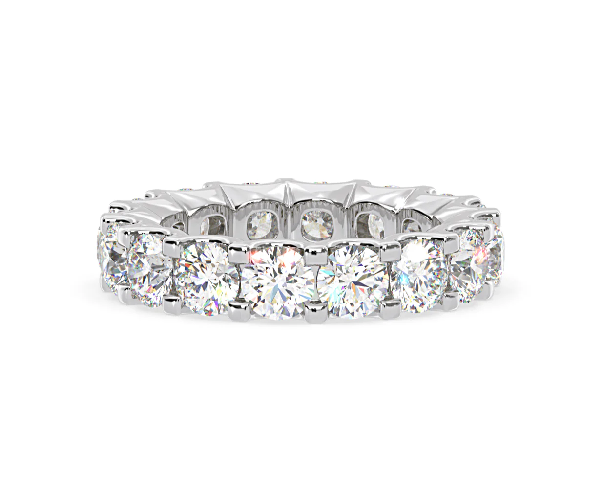 Chloe Lab Diamond Eternity Ring Platinum Claw Set 5.00ct G/Vs - Image 48