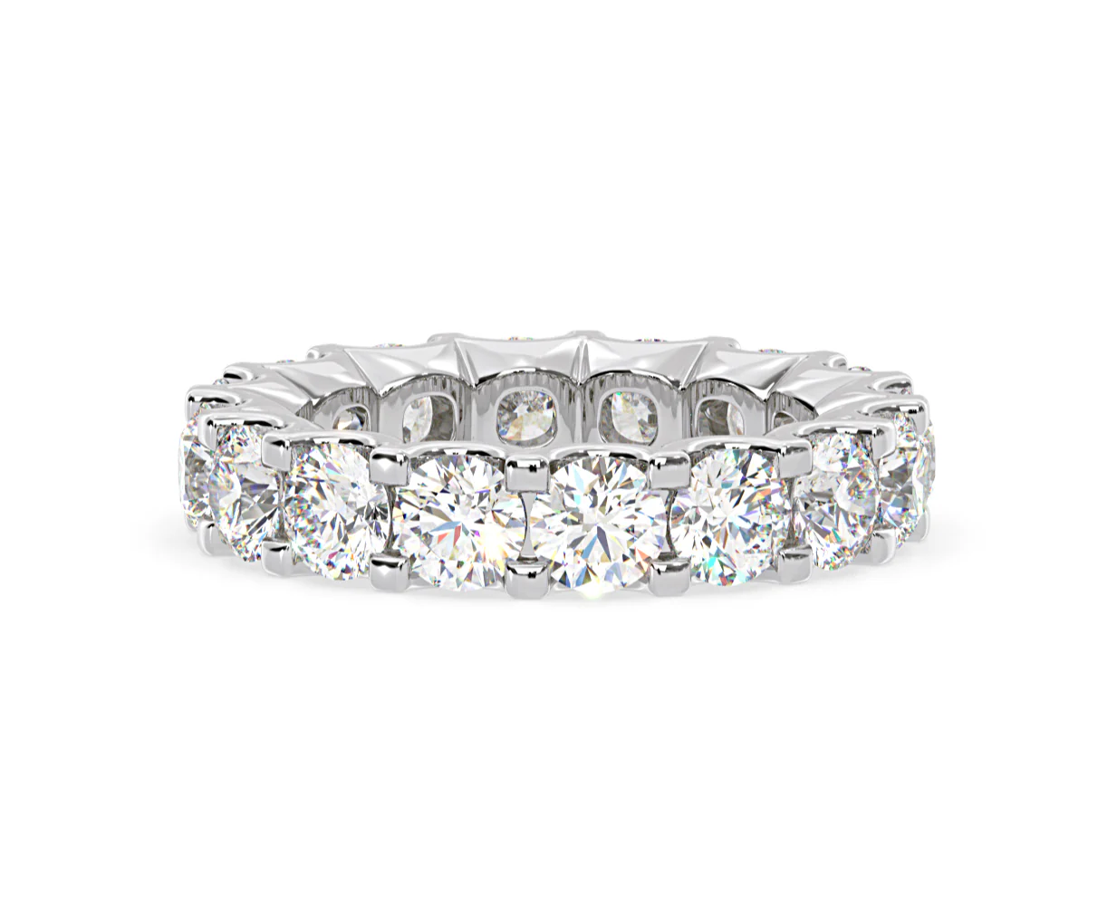 Chloe Lab Diamond Eternity Ring Platinum Claw Set 5.00ct G/Vs - Image 50