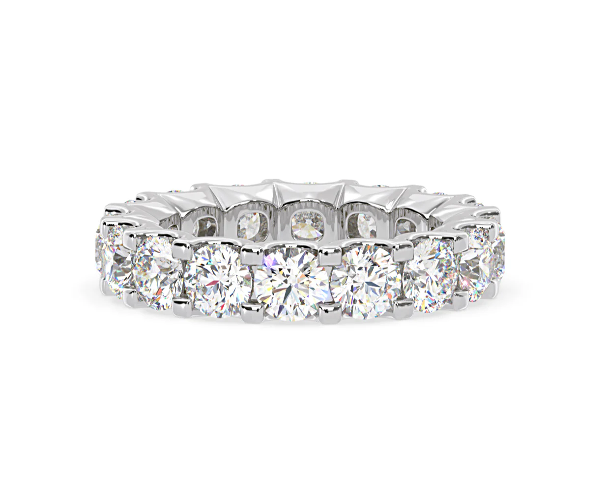 Chloe Lab Diamond Eternity Ring Platinum Claw Set 5.00ct G/Vs - Image 57