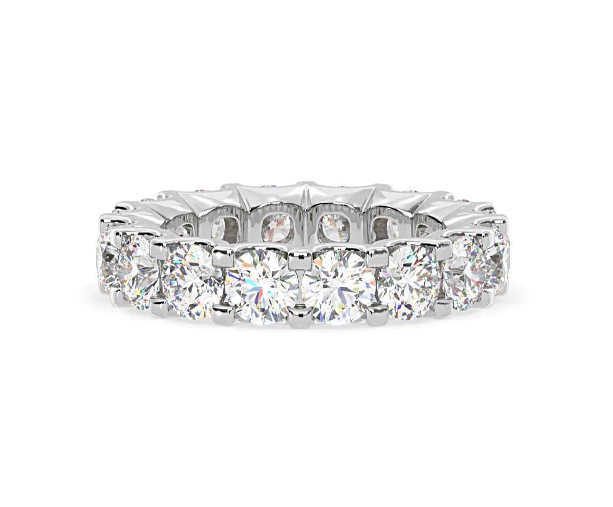 Chloe Lab Diamond Eternity Ring Platinum Claw Set 5.00ct G/Vs - Image 64