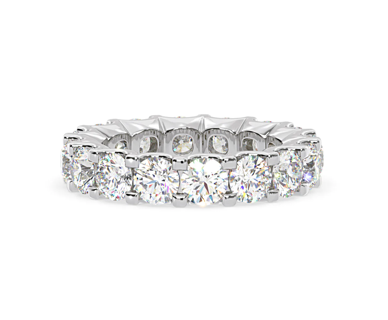 Chloe Lab Diamond Eternity Ring Platinum Claw Set 5.00ct G/Vs - Image 65