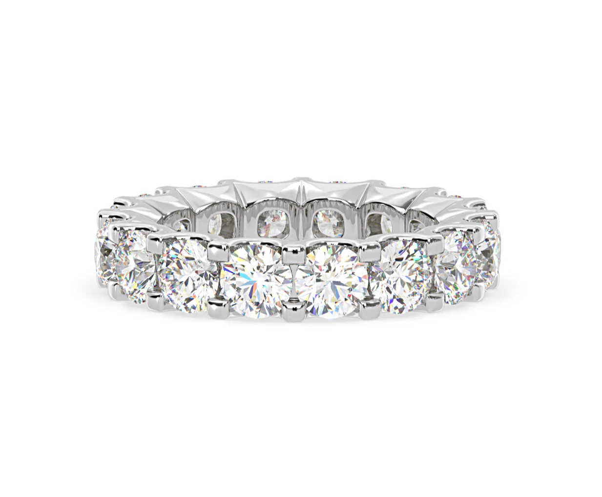 Chloe Lab Diamond Eternity Ring Platinum Claw Set 5.00ct G/Vs - Image 69