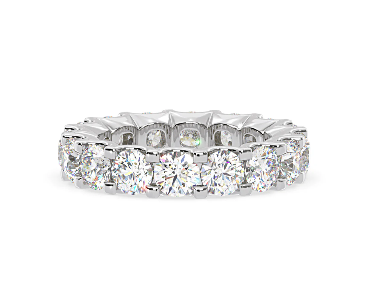 Chloe Lab Diamond Eternity Ring Platinum Claw Set 5.00ct G/Vs - Image 72
