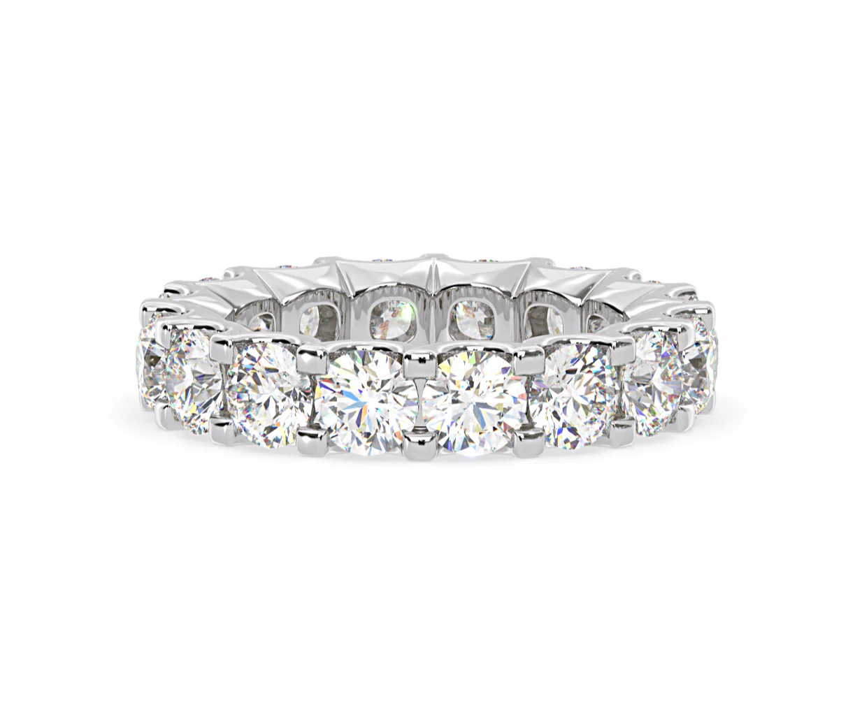 Chloe Lab Diamond Eternity Ring Platinum Claw Set 5.00ct G/Vs - Image 74